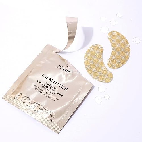 Miniatura 8 de Jouer Luminize - Parches correctores y suavizantes de círculos oscuros, sin fragancia, parches de cafeína para debajo de los ojos, tratamiento de