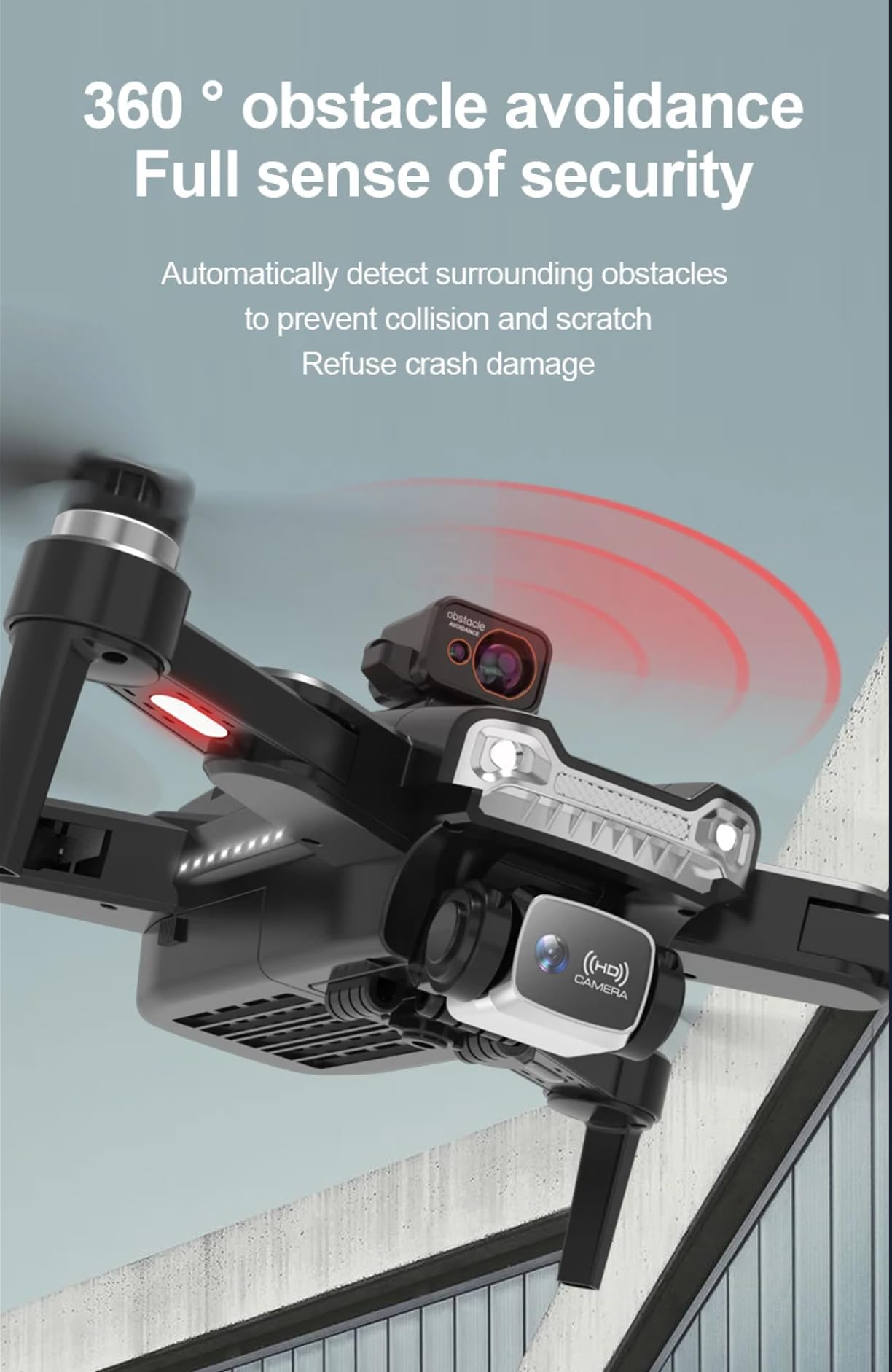 Drone Quadricottero Professionale 4k Telecomando Smartphone Gps Evita Ostacoli