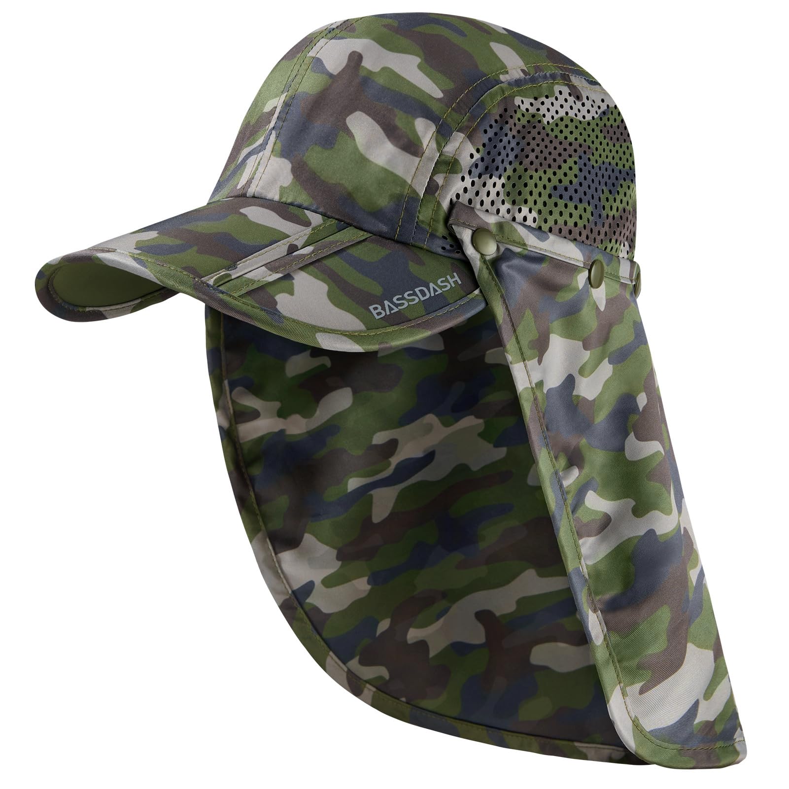 Bassdash UPF 50+ Foldable Fishing Hat Baseball Cap with Removable Neck Flap Portable for Men Women Golf Hiking โ image 1
