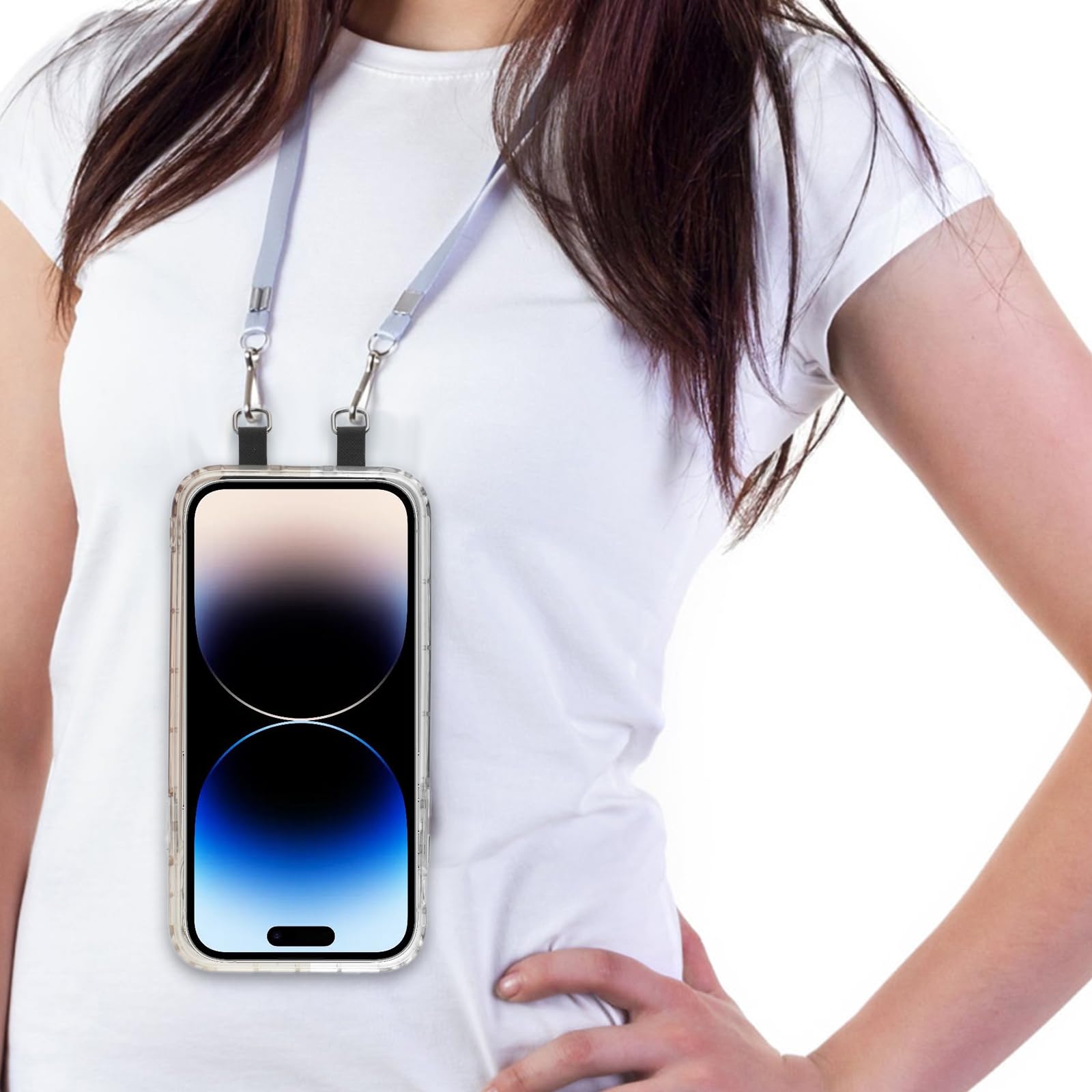 Patchs Et Boucles Métalliques Pour Accrocher Une Dragonne De Téléphone - Lot De 2 + 2, Couleur Noire