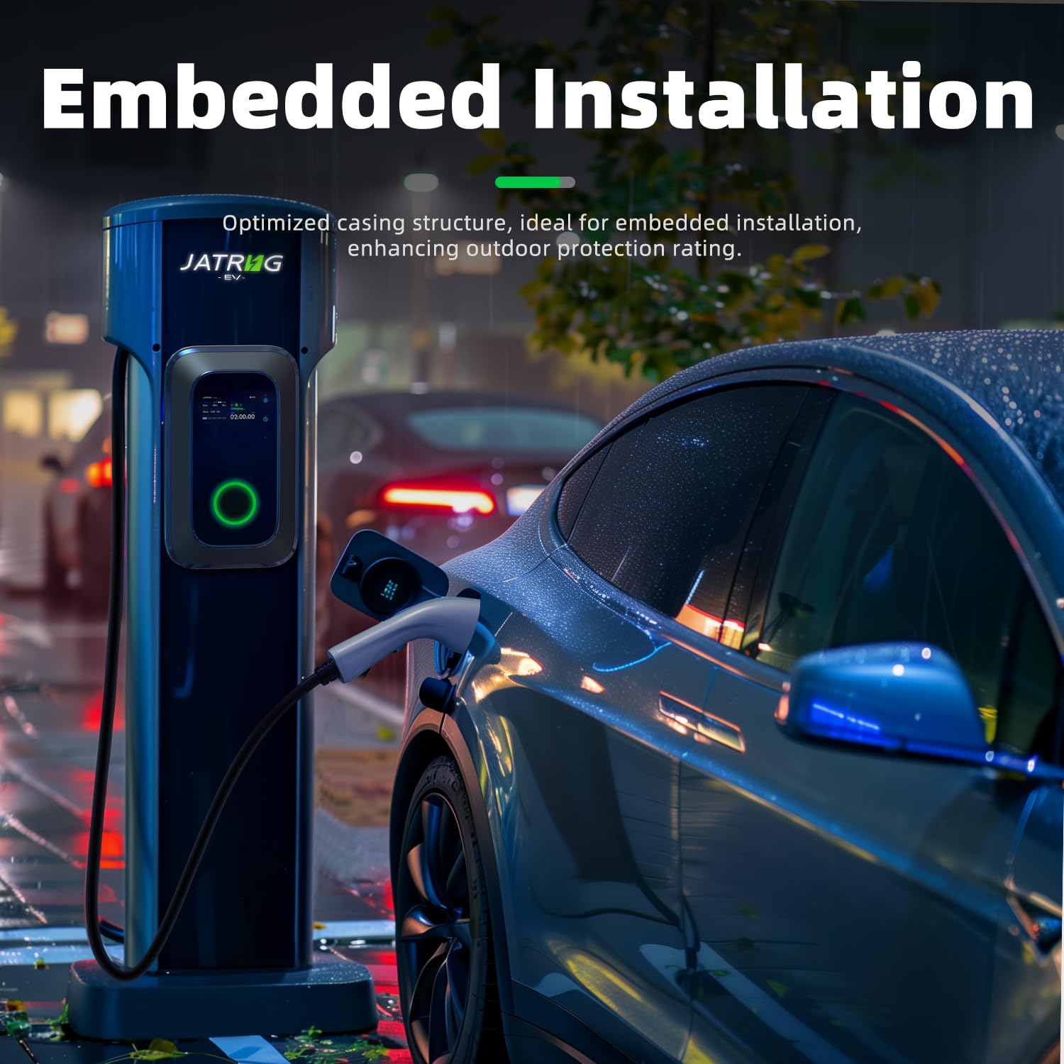 S1 - Estación de Carga para vehículos eléctricos (7 kW, 8 m, 32 A, monofásica, WiFi-App, estación de Carga, Tipo 2, IEC 62196-2, Cargador rápido EV Wallbox