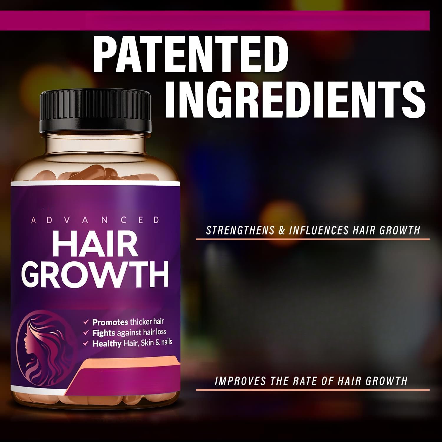 Vitamine per la crescita dei capelli per donne, con biotina, 2 pezzi | crescita dei capelli; rafforzare i follicoli piliferi; illuminare le unghie della pelle
