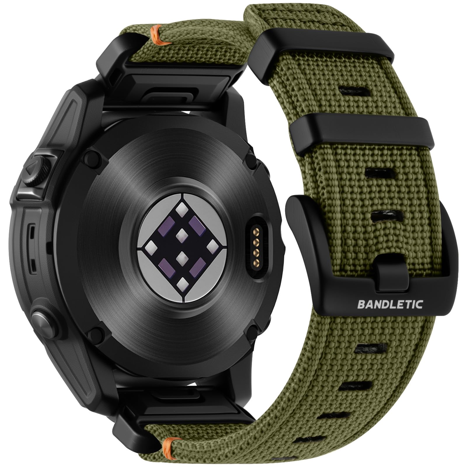 Bandletic 22mm 26mm QuickFit Cinturino Compatibile con Garmin Fenix 8 47mm/51mm, per Fenix 7/6/5/3, Cinturino in Nylon per Epix/Forerunner/Instinct/Enduro/Tactix/Descent/Quatix/Tactical/Tide/Solar