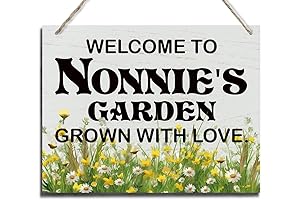 Personalized 'Welcome to Nonnie's Garden' Hanging Wood Sign