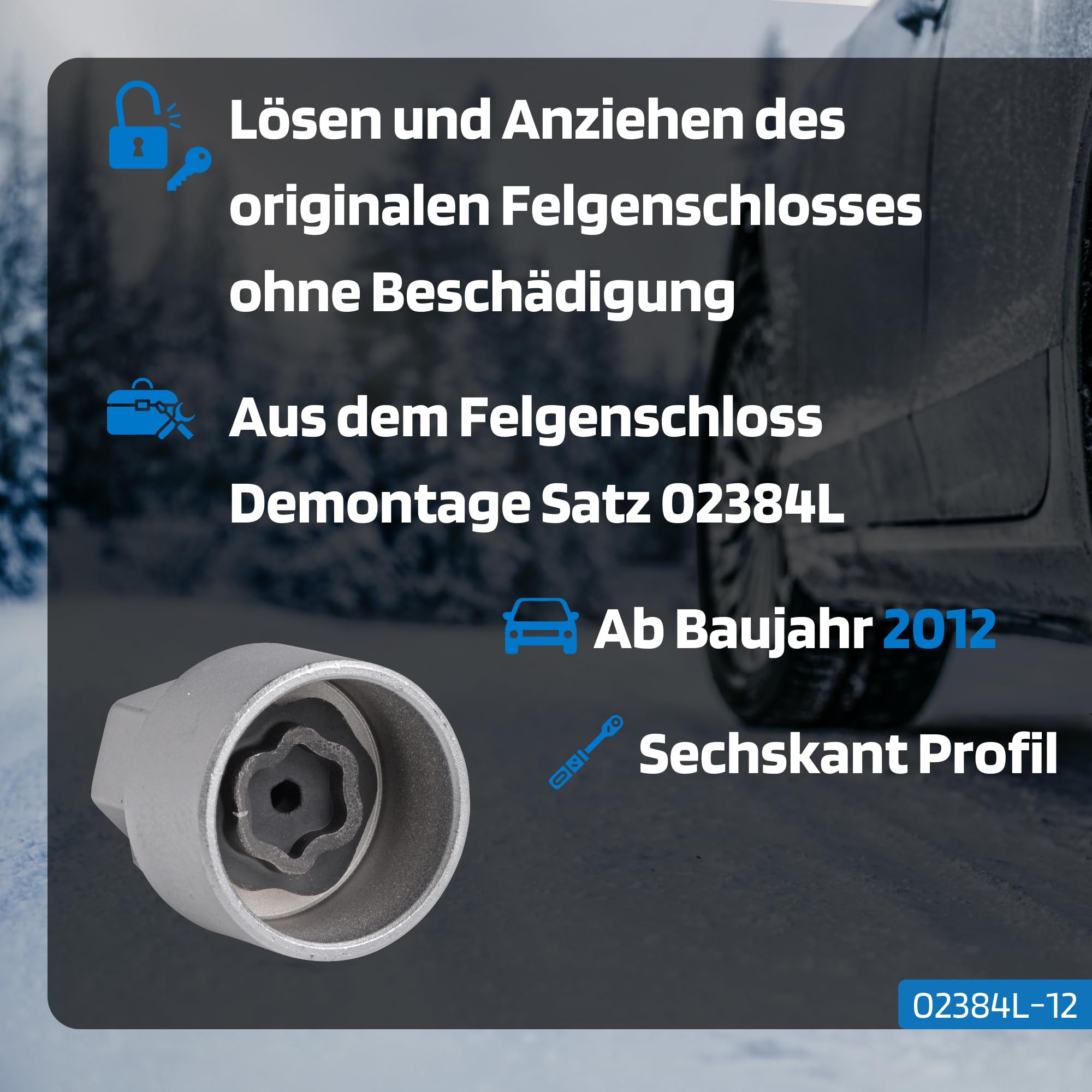 SW-Stahl 02384L-12 BMW Adapter 52 - Spezialwerkzeug Reparatur & Service | Passgenaues Adapterwerkzeug BMW, Maße 37 x 29 x 29 mm, robustes Zubehör für Wartung, Kfz-Werkstatt und Garage