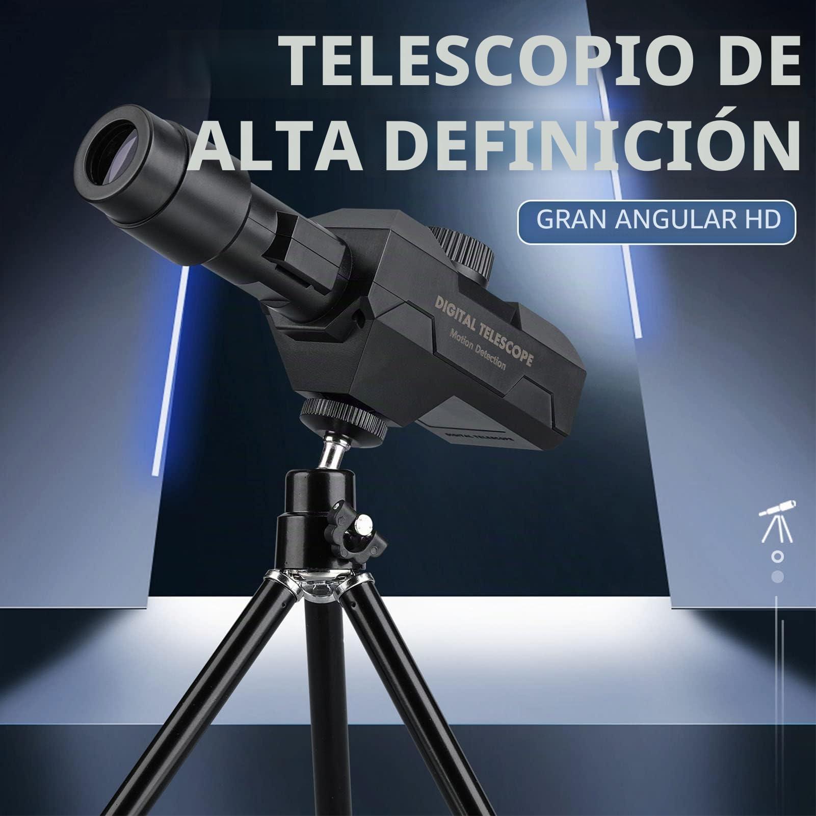 Telescopio Digital, 1920x1080 70X Zoom Detección de Movimiento HD Telescopio Monocular con Trípode, WiFi Telescopio Monocular Cámara de Apoyo App Control, para observación de Aves