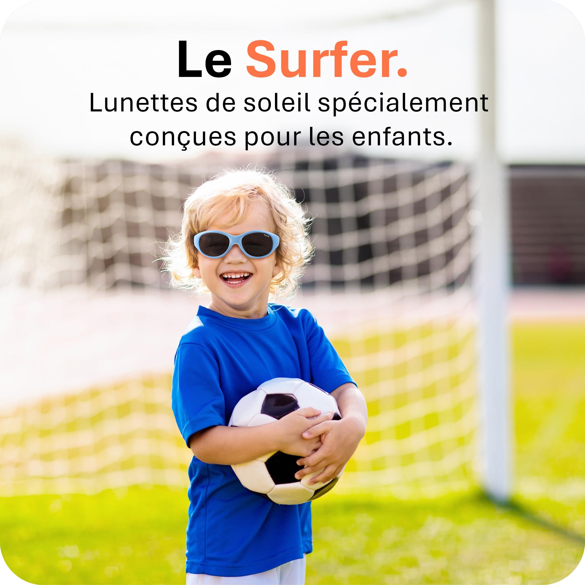 Mausito Lunettes de soleil enfant 2-4 & 5-8 ans monture flexible & bandeau ajustable et amovible | Lunettes de soleil enfant protection 100% UV & sans BPA | Design européen, maintien parfait
