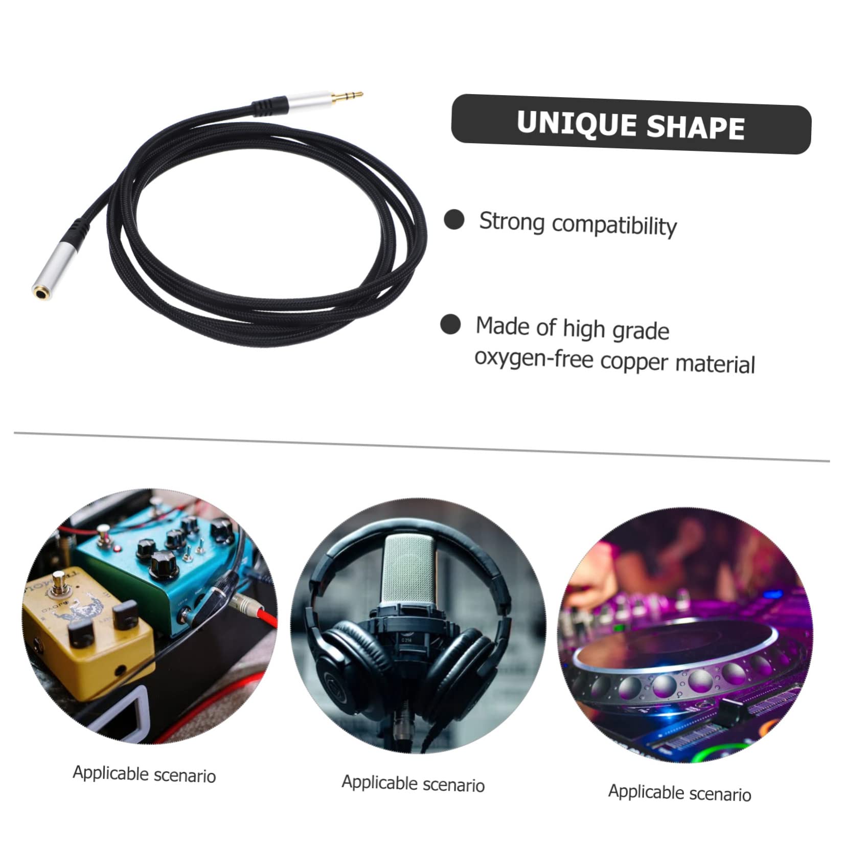Uonlytech 5pezzi Cavo Audio Estensore Da Cavo Aux Da Maschio Femmina Per Collegamenti Audio Di Qualità Compatibile Con Smartphone e Resistente