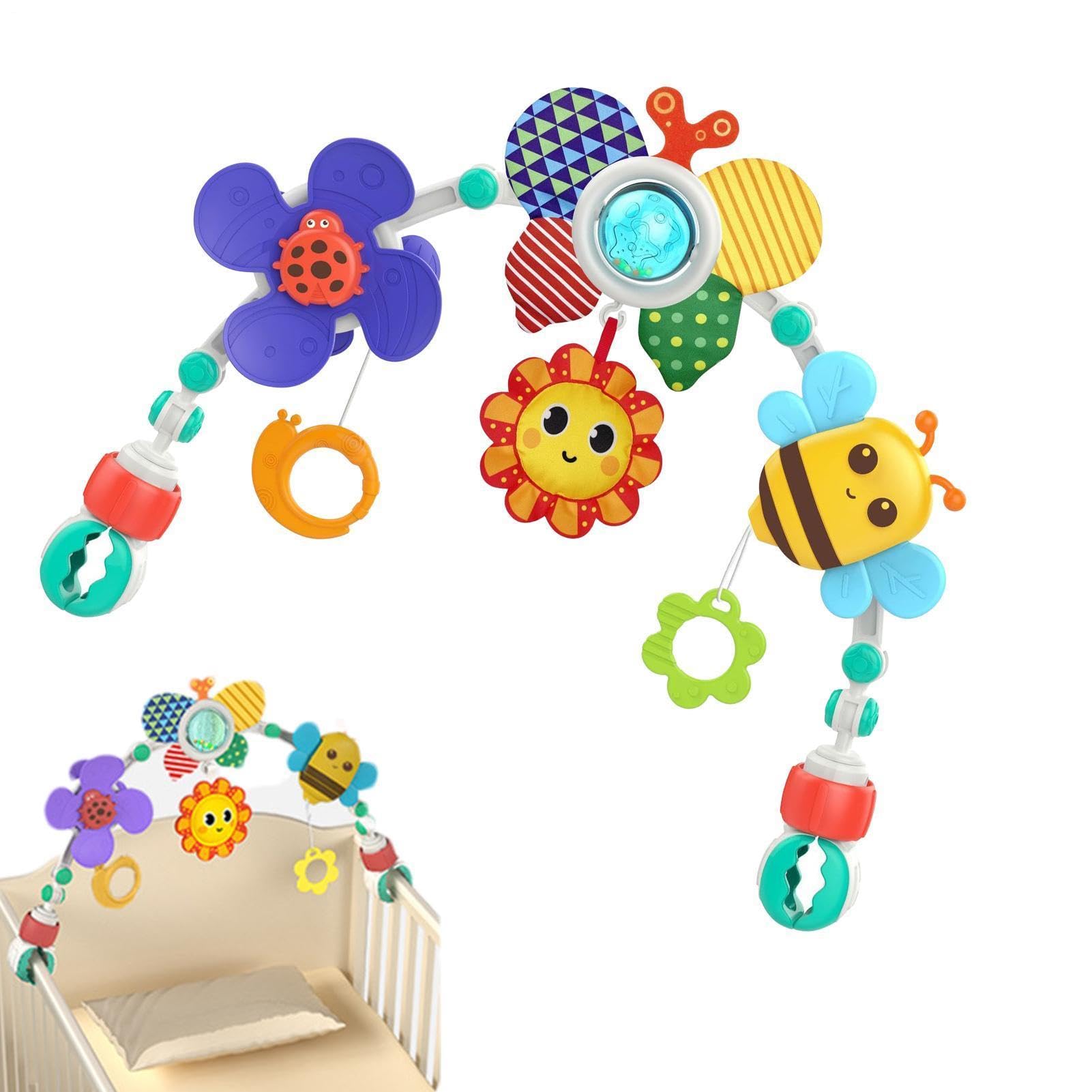 Generico attività Giocattolo – Pieghevole Regolabile Honeybee Stroll | Giocattolo Sensoriale da Passeggino, Seggiolino Auto e Carrozzina | Educativo Bambini