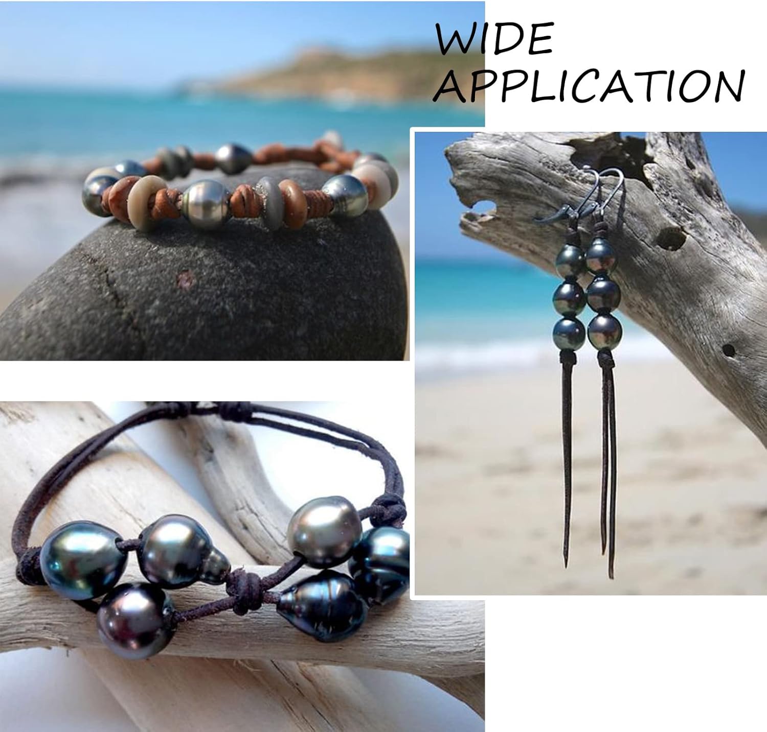 100Pcs 7-10mm Natural Freshwater Pearl Beads Black Oval Pearl Loose Beads for DIY Craft Bracelet Necklace Jewelry Making - Image 7