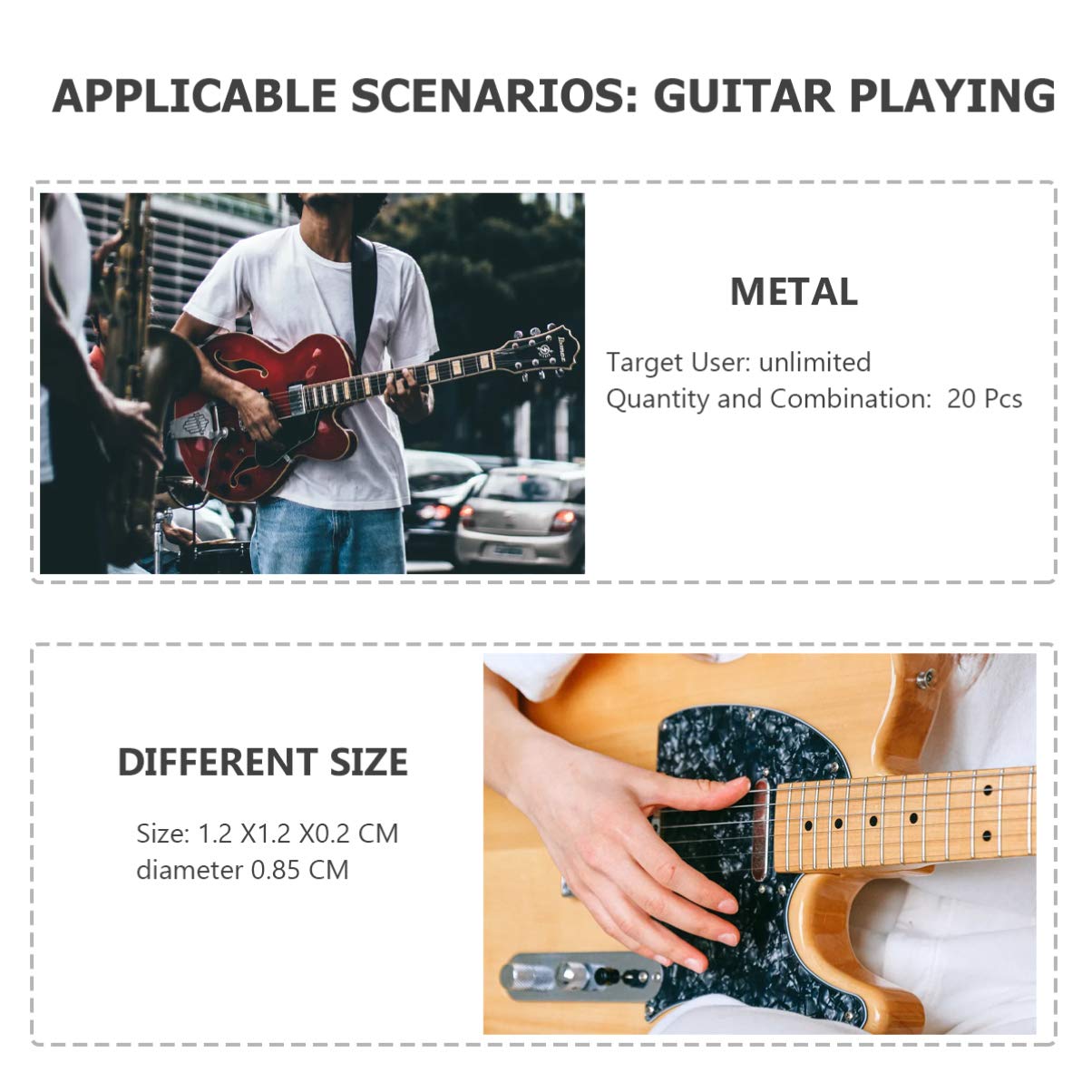 Vaguelly Electric Guitar Nut Shim 20 Pcs M9 Guitar Nut Gasket Potentiometer Set Black Perfect for Home and Store Use