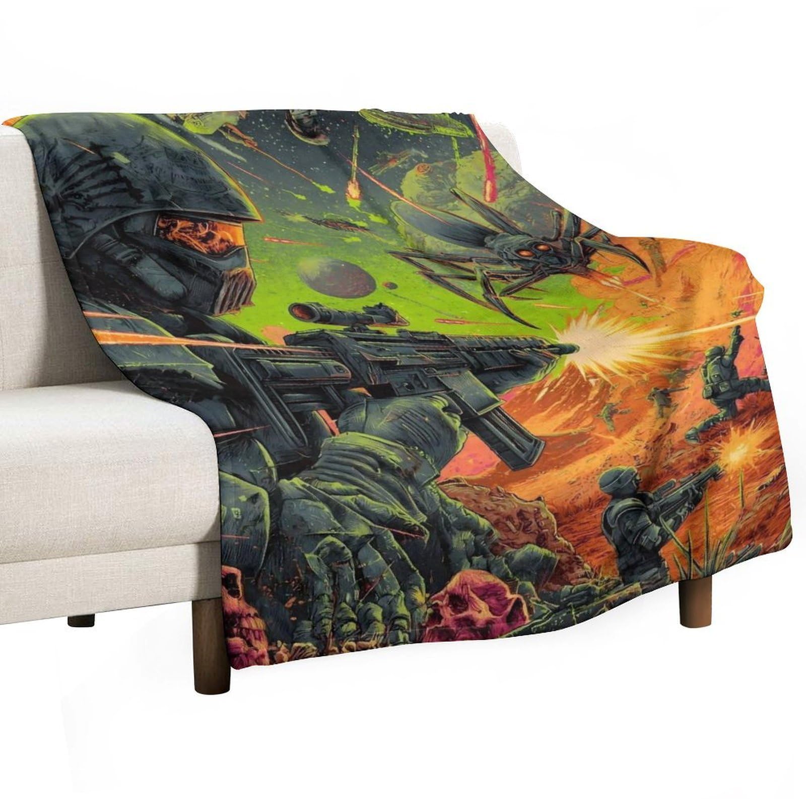 YHGSREUOH The Zerg Invasion (3) Flannel Blankets Fleece Soft Throw Lightweight Plush Gifts for Couch, Bed, Cozy Sofa Plush, Chair, Lovers 130x175cm(50x70in)