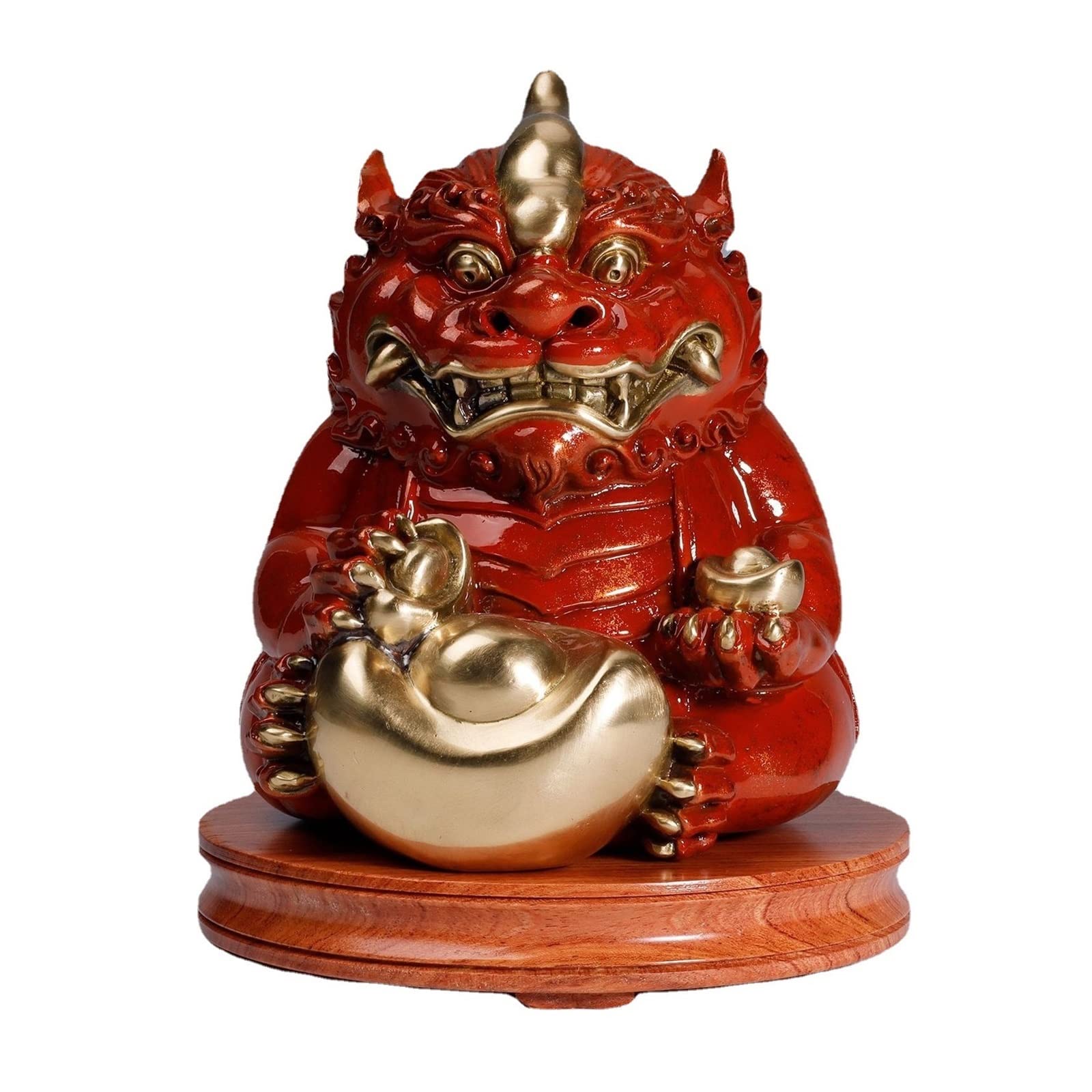 ZZlei2yu-12 Home Decor Ornament Incense Brave Ornaments Copper Crafts Incense Burner Home Study Living Room Decorations Ornaments Rui Beast Good Meaning Colorful Ornament