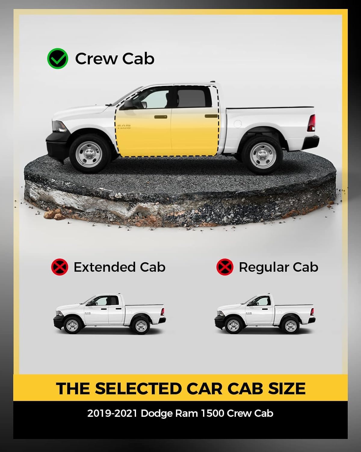 KYX Running Boards for 2019-2025 Dodge Ram 1500 Crew Cab Rock Sliders Side Steps Heavy Duty Nerf Bars Step Rails Triple Tube Truck Boards