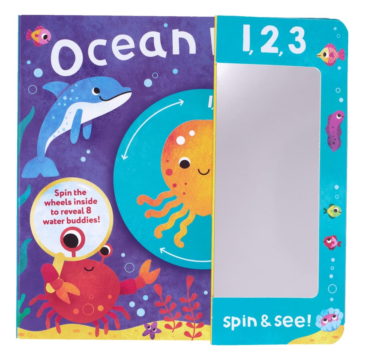 123 Spin & See! Ocean Explorer: Sea Animal Board Book with Mirror