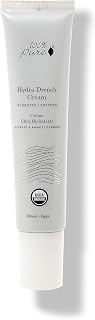 100% PURE Hydra Drench Cream, Daily Face Moisturizer with Hyaluronic Acid, Rose Water, Skin Care for All Skin Types, Natural Face Cream - 1.4 Fl Oz