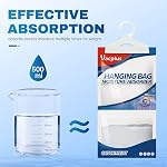 Vacplus Moisture Absorbers Packets, Fragrance Free 20 Pack, Humidity Packs, Dessicant Packets, Hanging Closet Dehumidifier Bags, Dehumidifier for Bathroom, Blue, 30.0 x 16.0 cm