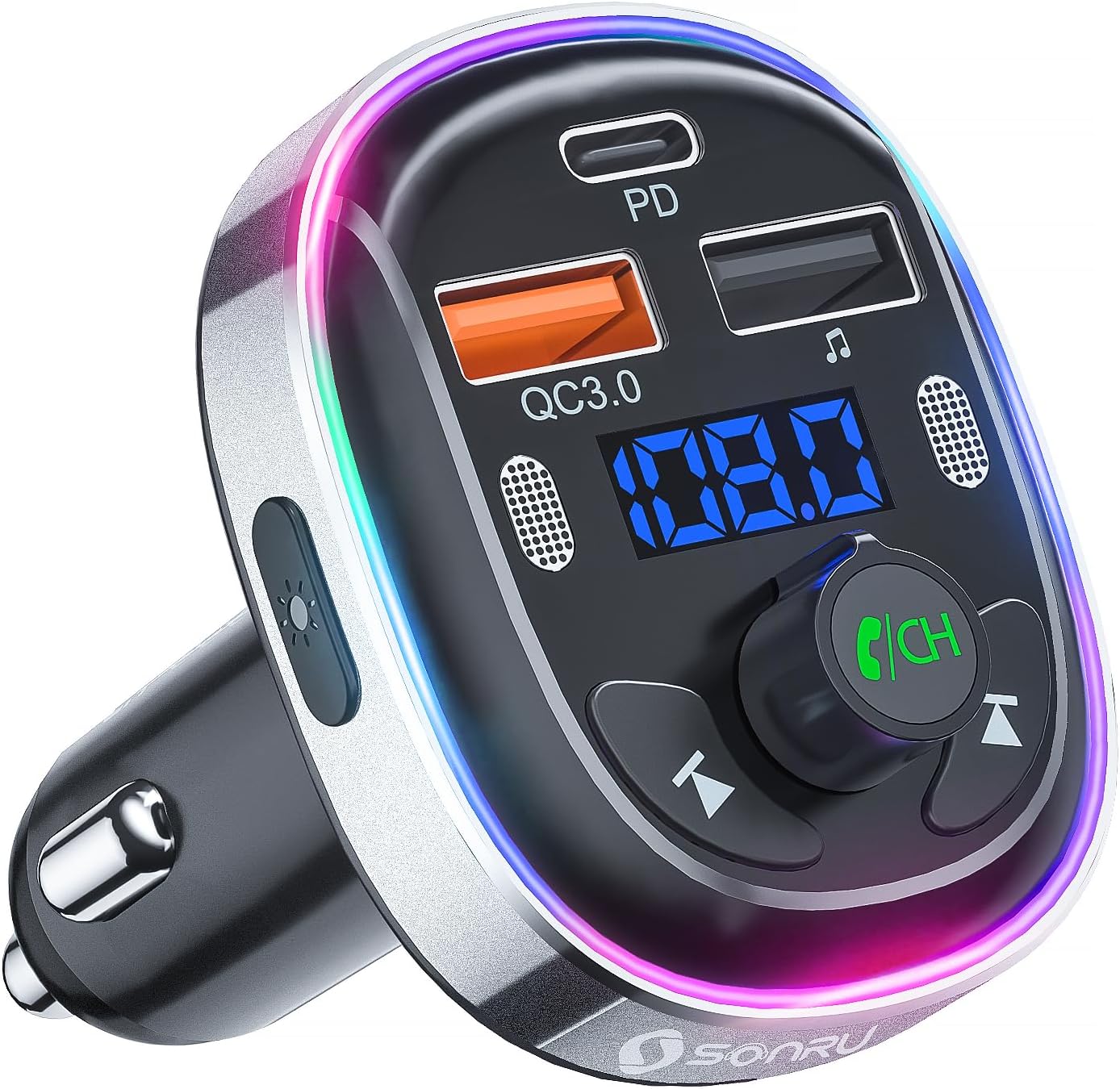 SONRU Bluetooth 5.3 FM Transmitter Car Charger