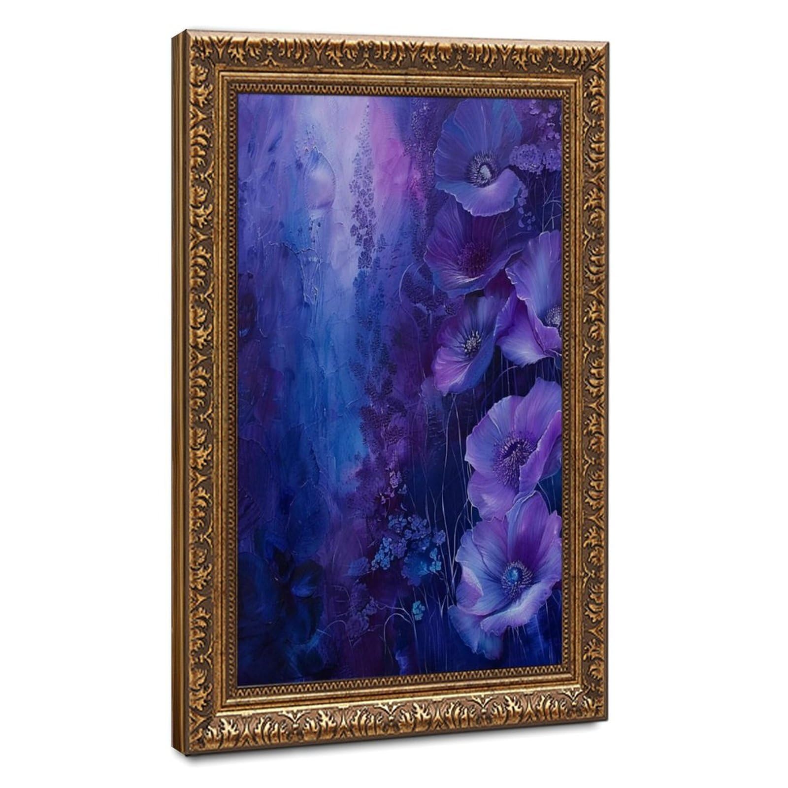 Bareronor Abstract Purple Poster Canvas Poster Bedroom Decor Landscape Office Room Decor Gift 20" L X 30" W
