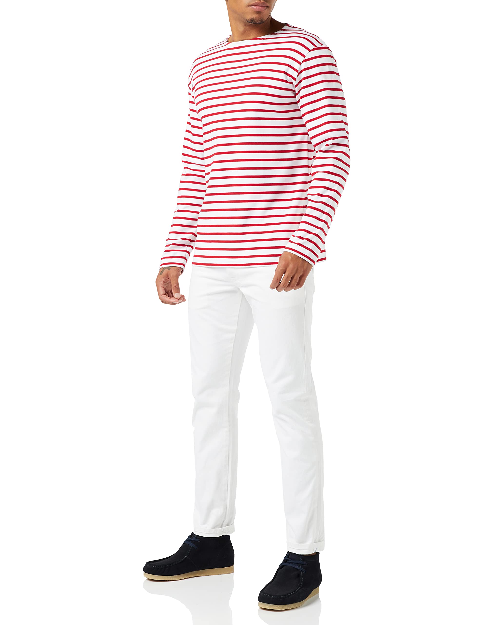 Armor Lux Men's Houat Heritage Sailor T-Shirt, Multicolor (320 White/Braise 320 White/Braise), M