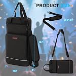 Drum Stick Bag with Hanging Hook,Drumsticks Bags with Adjustable Shoulder Strap,Drum Mallet Holder with Drumsticks,Brushes,Sheet Music for Drummers,Beginners in Gig,Practice and Rehearsal,Bag Only
