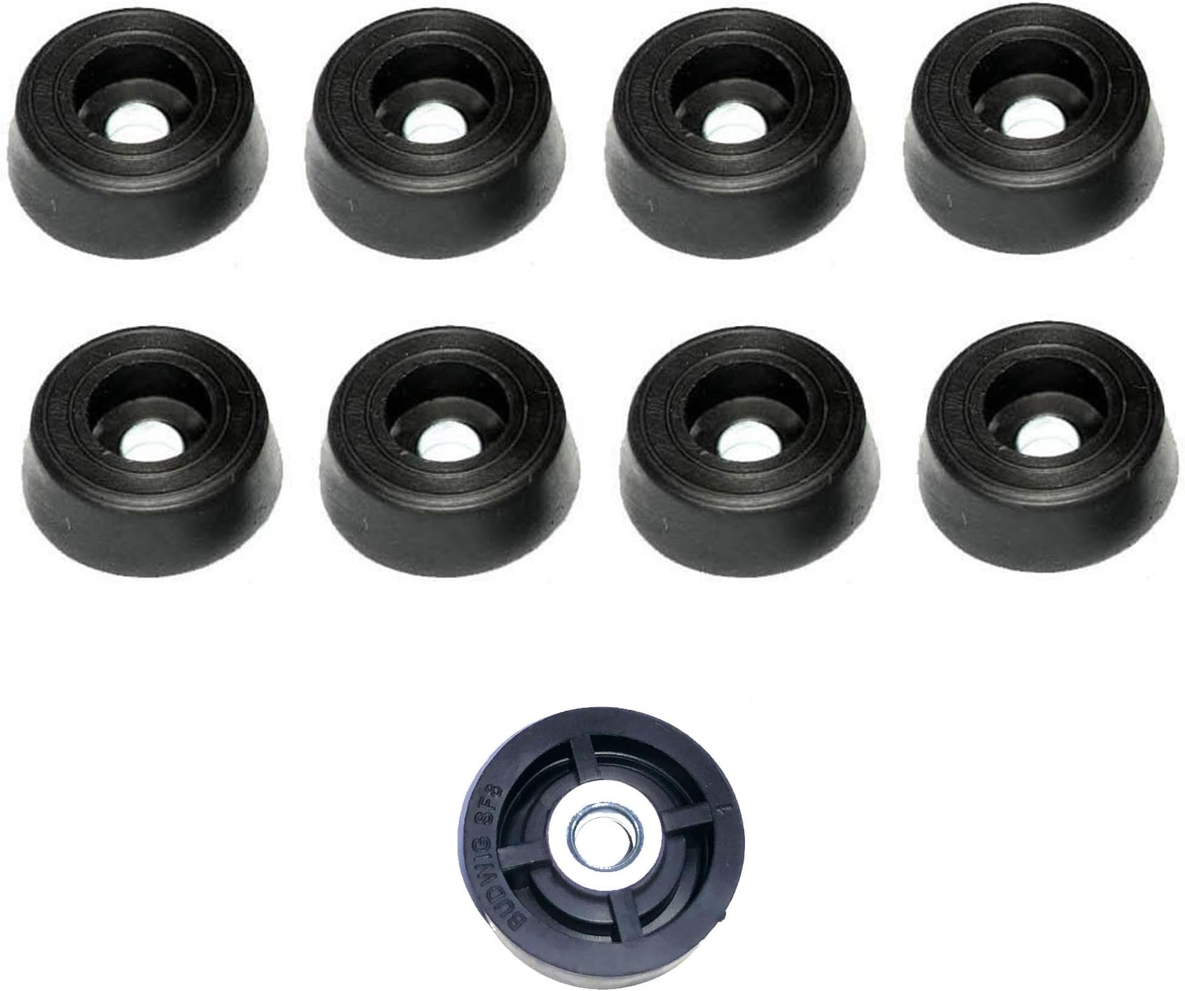 8 Medium Round Rubber Feet - .312 H X .859 D - Made in USA - Food Safe Cuttings Boards, Electronics, Hobby