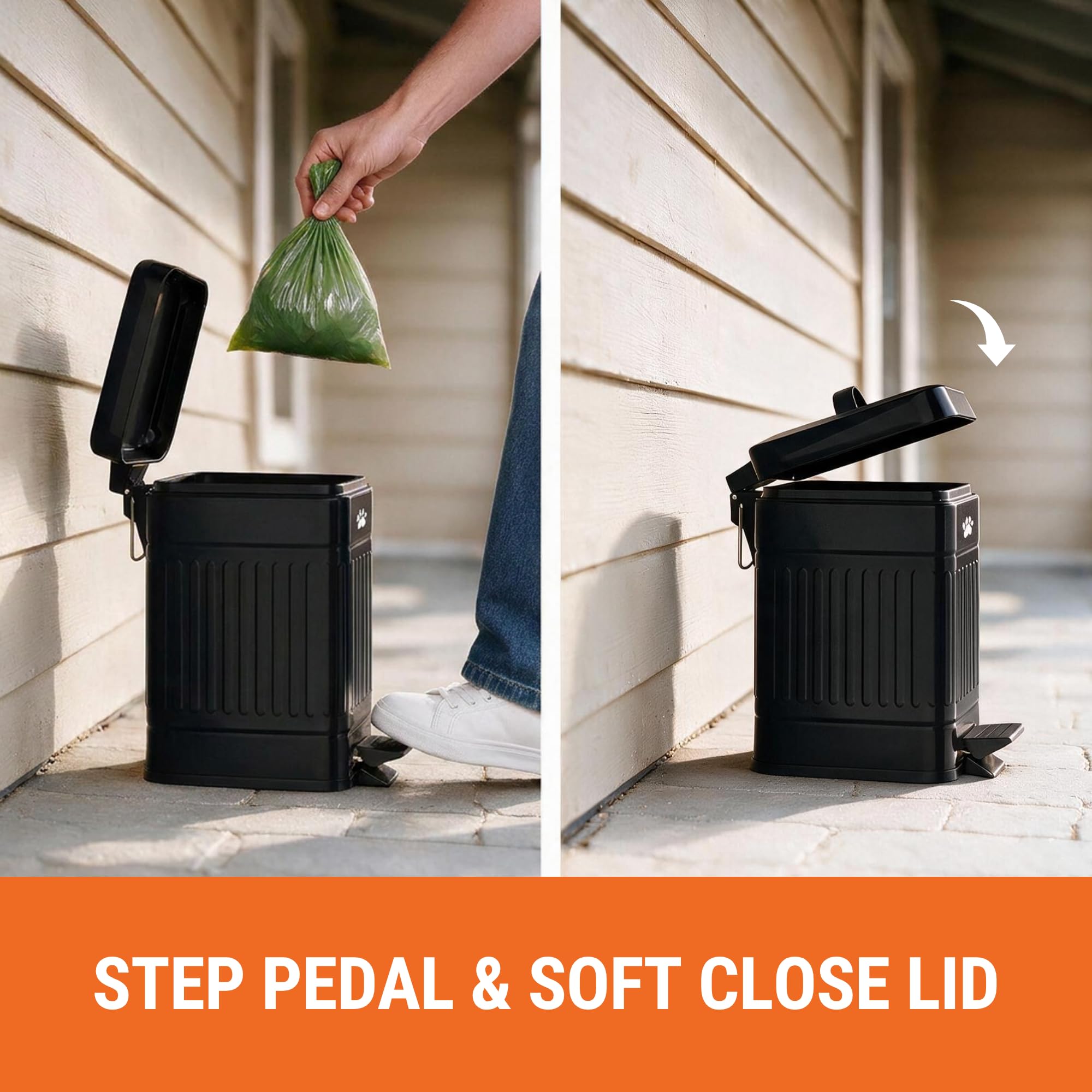 Pupzle Dog Poop Can - Odor Blocking Outdoor Bin -6