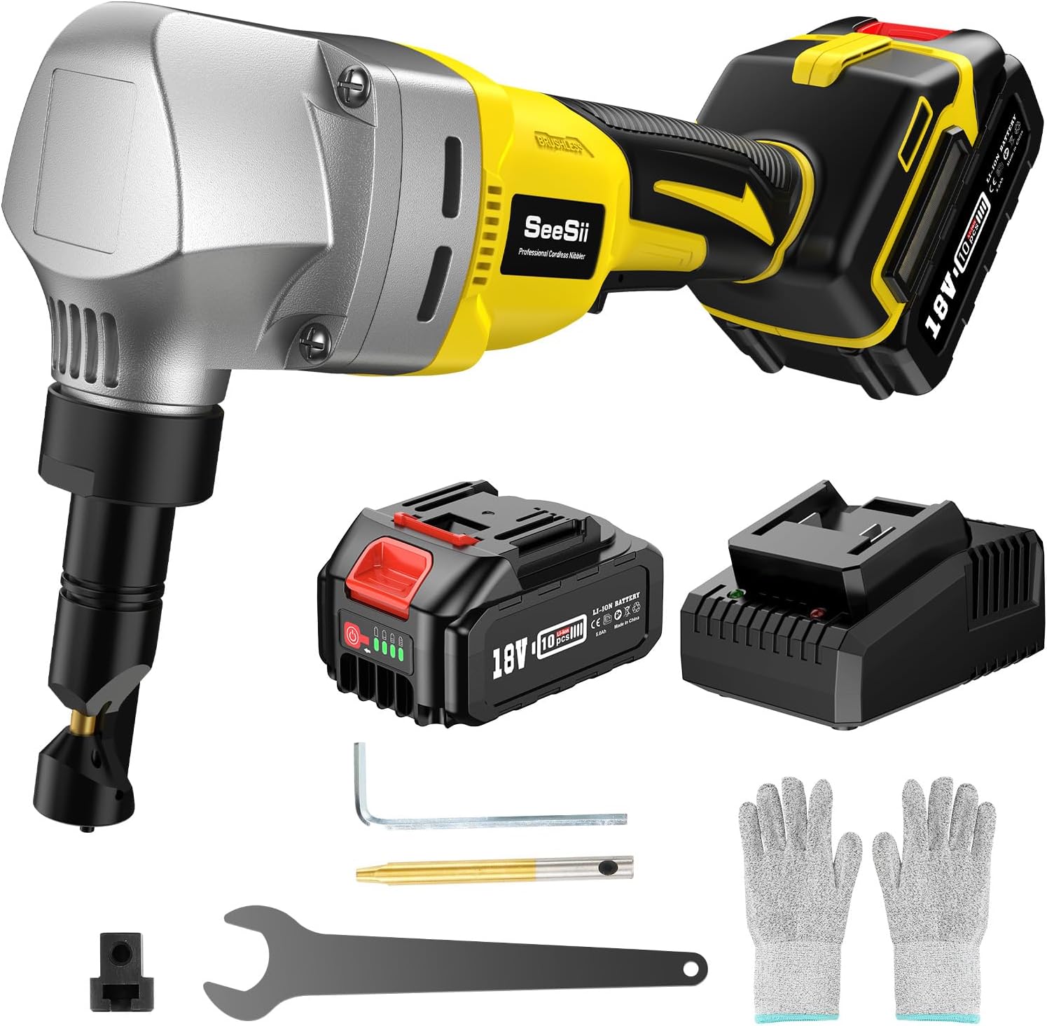 Sheet Metal Nibbler 550W Electric Nibbler Cutter 360° Rotation Circle Cutting - View #10