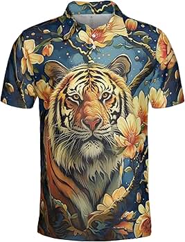 メンズウェア CheckYourHead Tiger-Woodland Polo White 71sPlF0XUbL._AC_SY350_QL65_.jpg