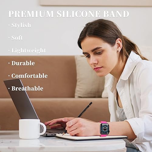 Miniatura 9 de Correas de repuesto compatibles con Apple Watch Band de 1.65 pulgadas, 1.73 pulgadas, 1.73 pulgadas, para mujeres y hombres, correa de reloj