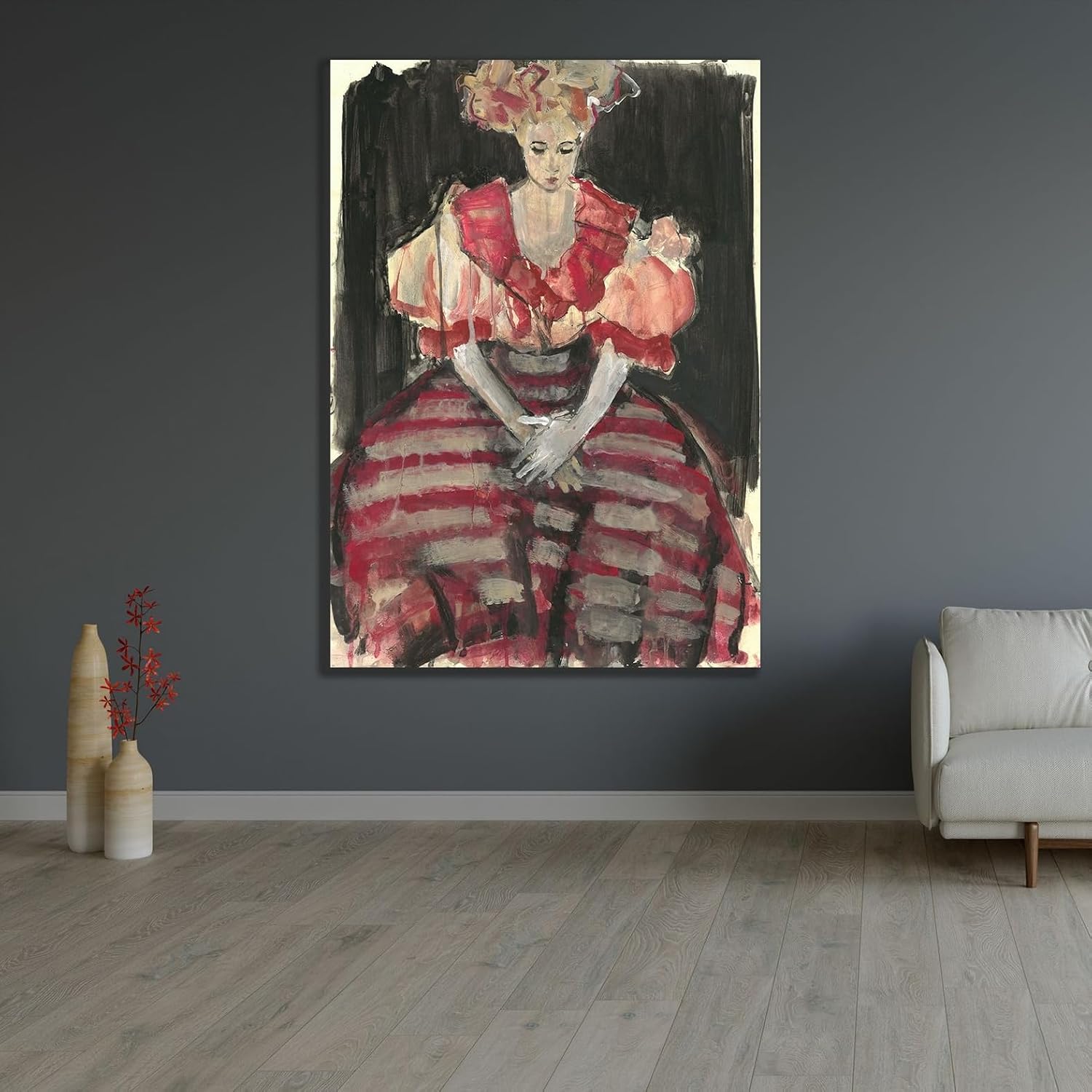 ArtDirect Hommage An Frida Kahlo XV Unframed Art Print Giclee Poster by Rathmann, Ute - Ready for Framing with Customization Sizes 7x10, 10x14, 14x20, 24x34, 34x48, and 42x60 Inches