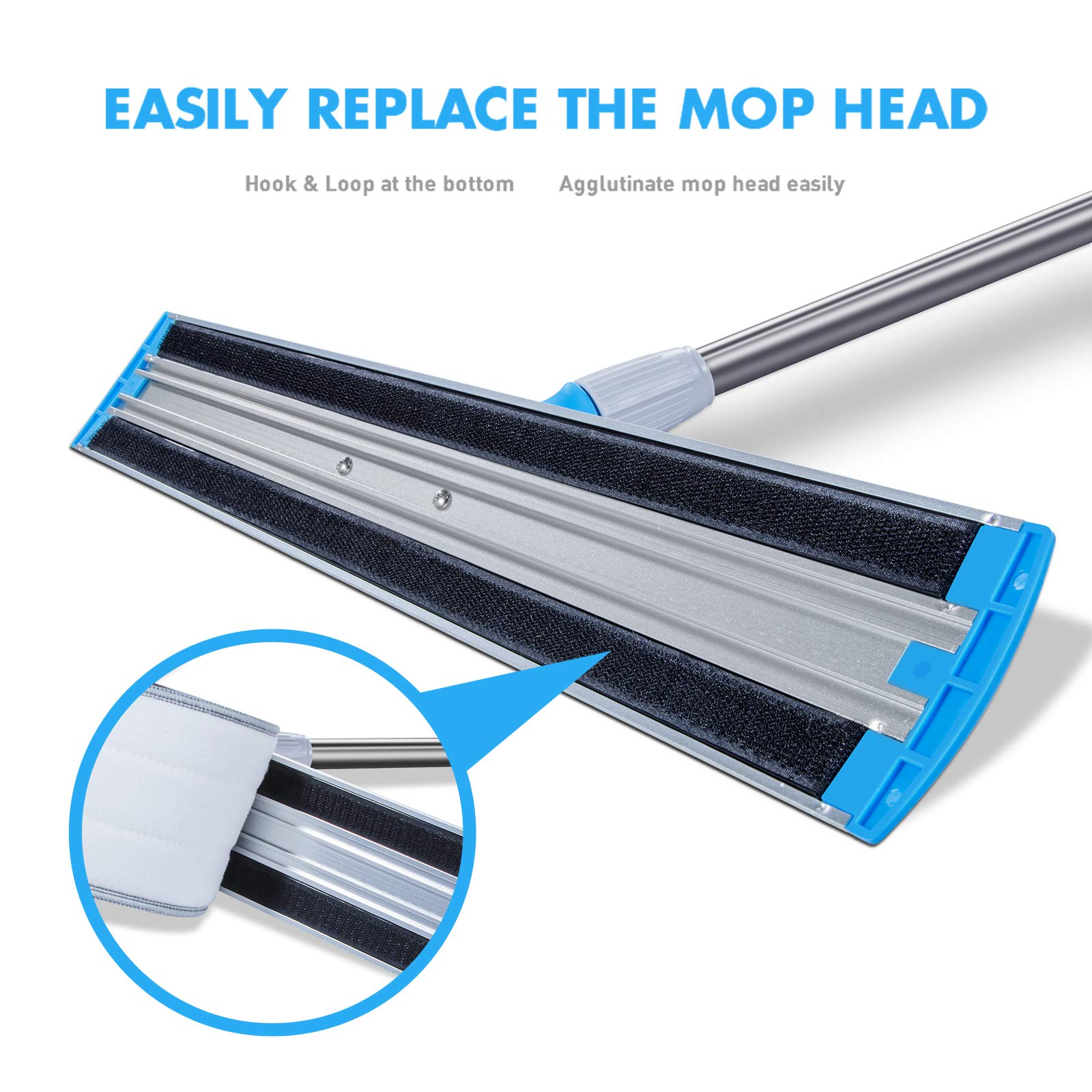 Buy Large Area Mop 24" Microfiber Flat Mop with 5 Mop Pads Heavy Duty