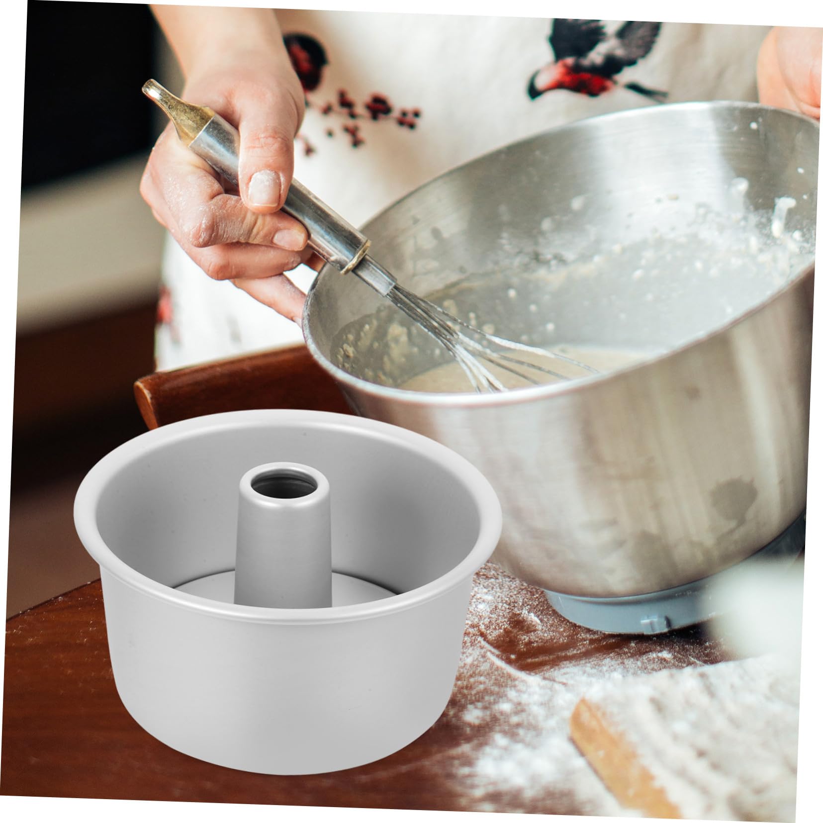 Molde Redondo para Pastel de Aluminio con Desmontable Antiadherente Distribución Uniforme de Calor para Hornear Tartas y Mousse
