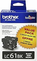 Vista 3 de Brother LC61BK Paquete de 2 cartuchos de tinta negra Negro