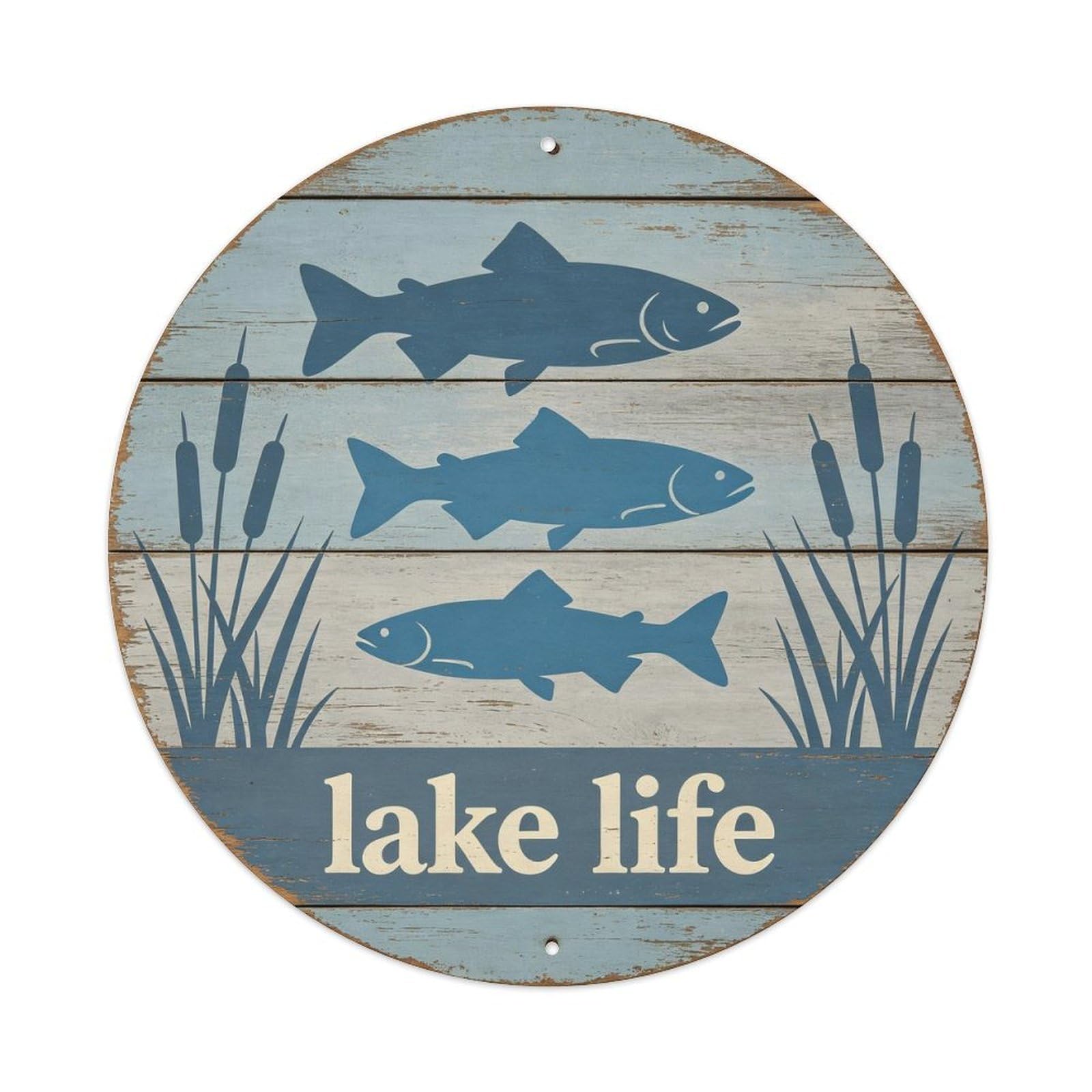 Lake Life Metal Tin Sign Plaque