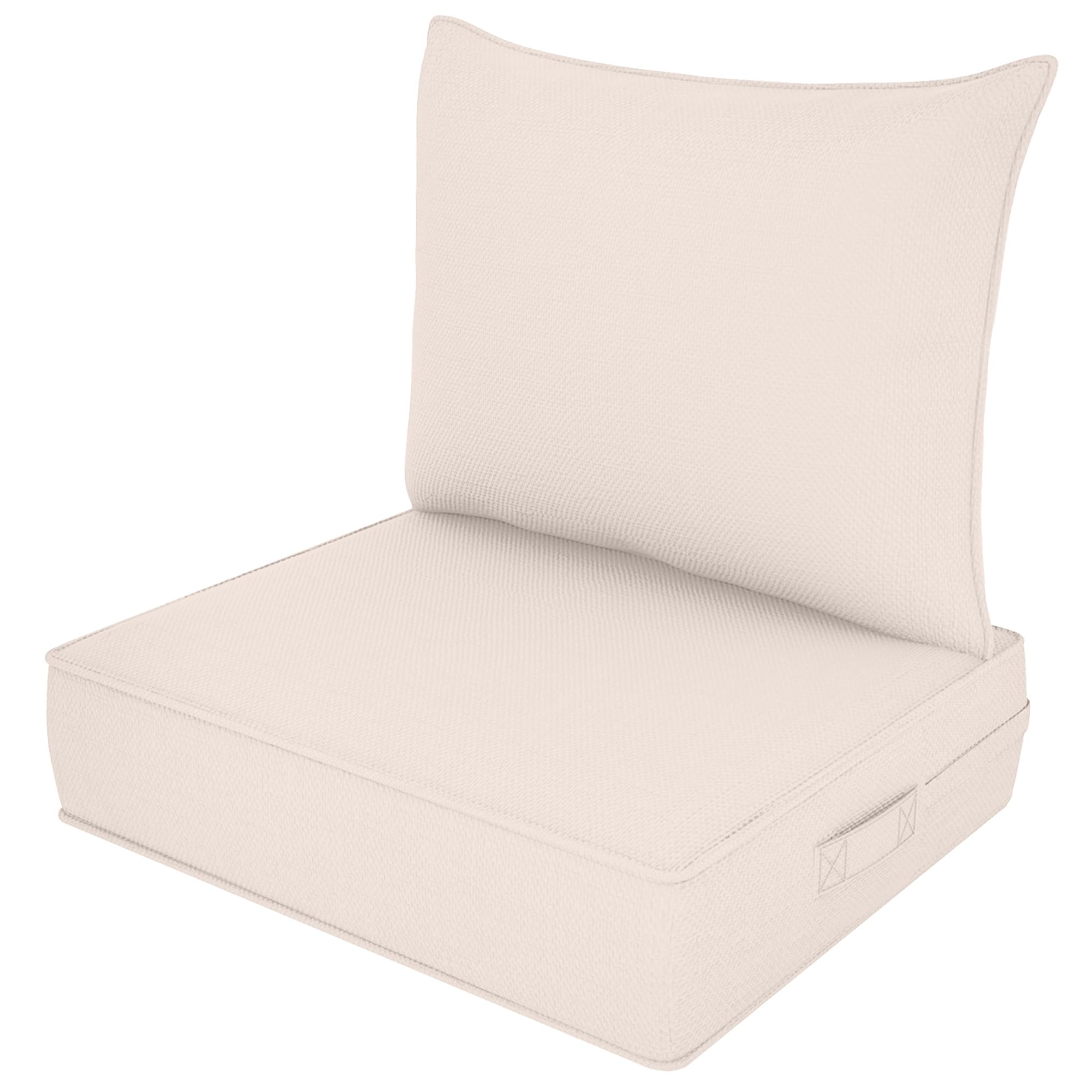 Photo 1 of SXIORMHJ Outdoor Deep Seat Cushion Set, 24x24x6 Inch, Beige