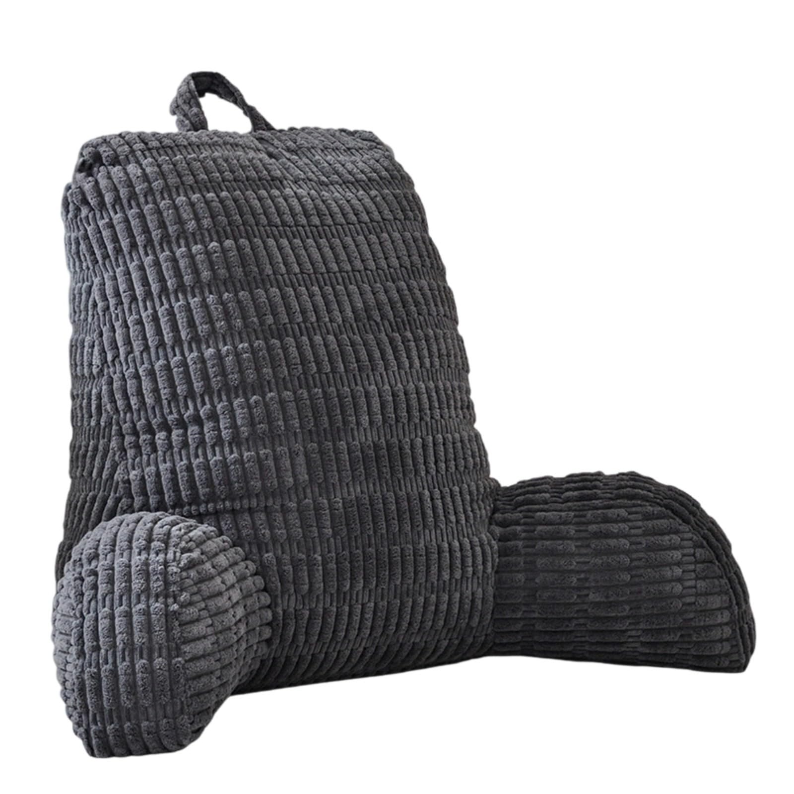 Hredyqw Ergonomic Reading Pillow For Adults With Arms And Pockets Large Back Backrest Cushion For Bed Sofa And Floor