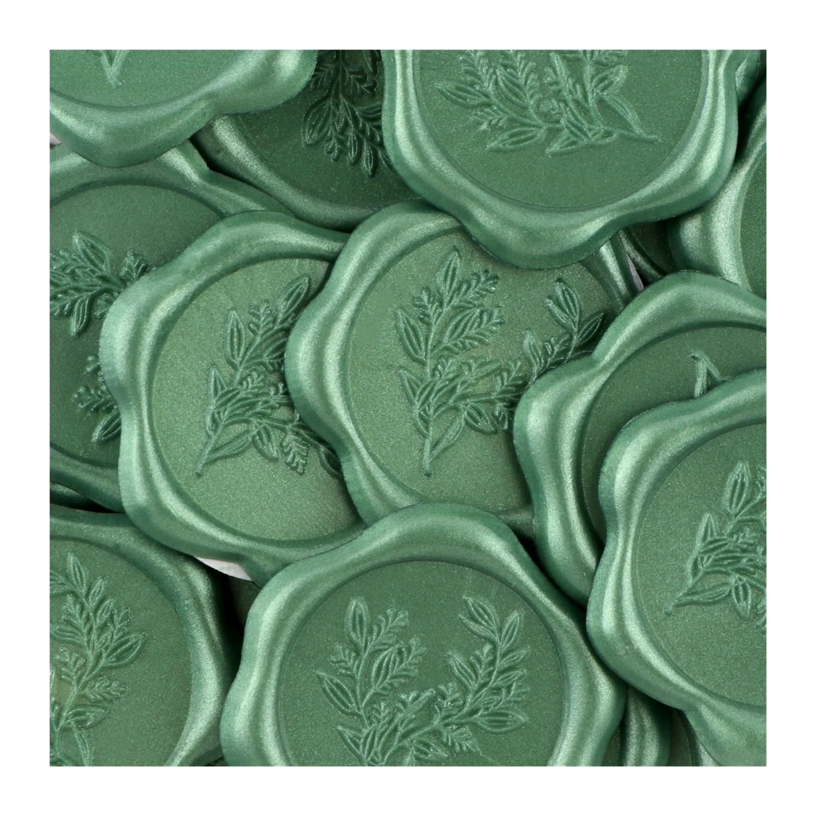 Efrjuwi Color 03 Wax Self-Adhesive Seal 20Pcs Eucalyptus Envelope Wedding Invitation Stickers(Color 03)