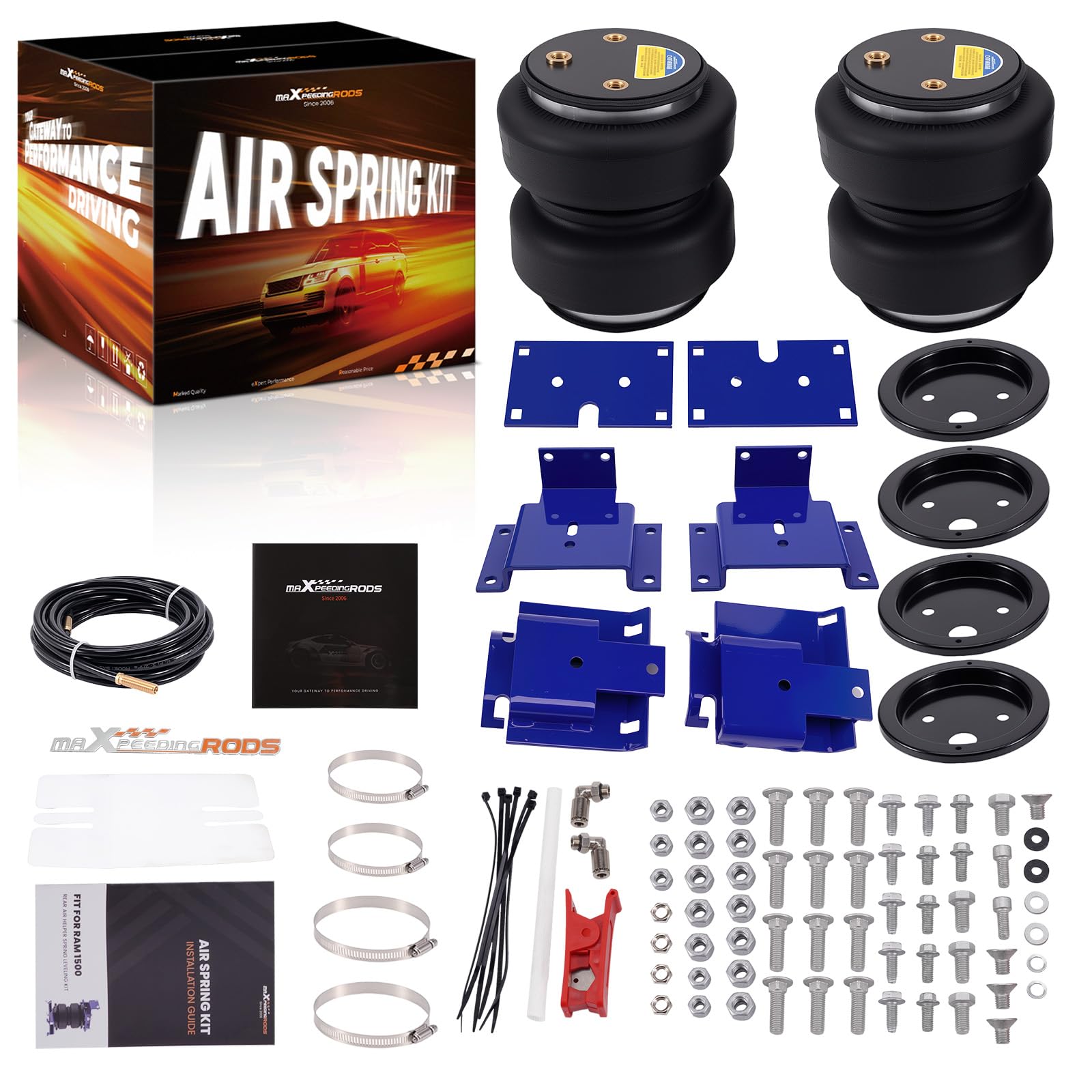 maXpeedingrods Kit de nivellement de suspension pneumatique pour Dodge Ram 1500 2009-2018 5000LBS