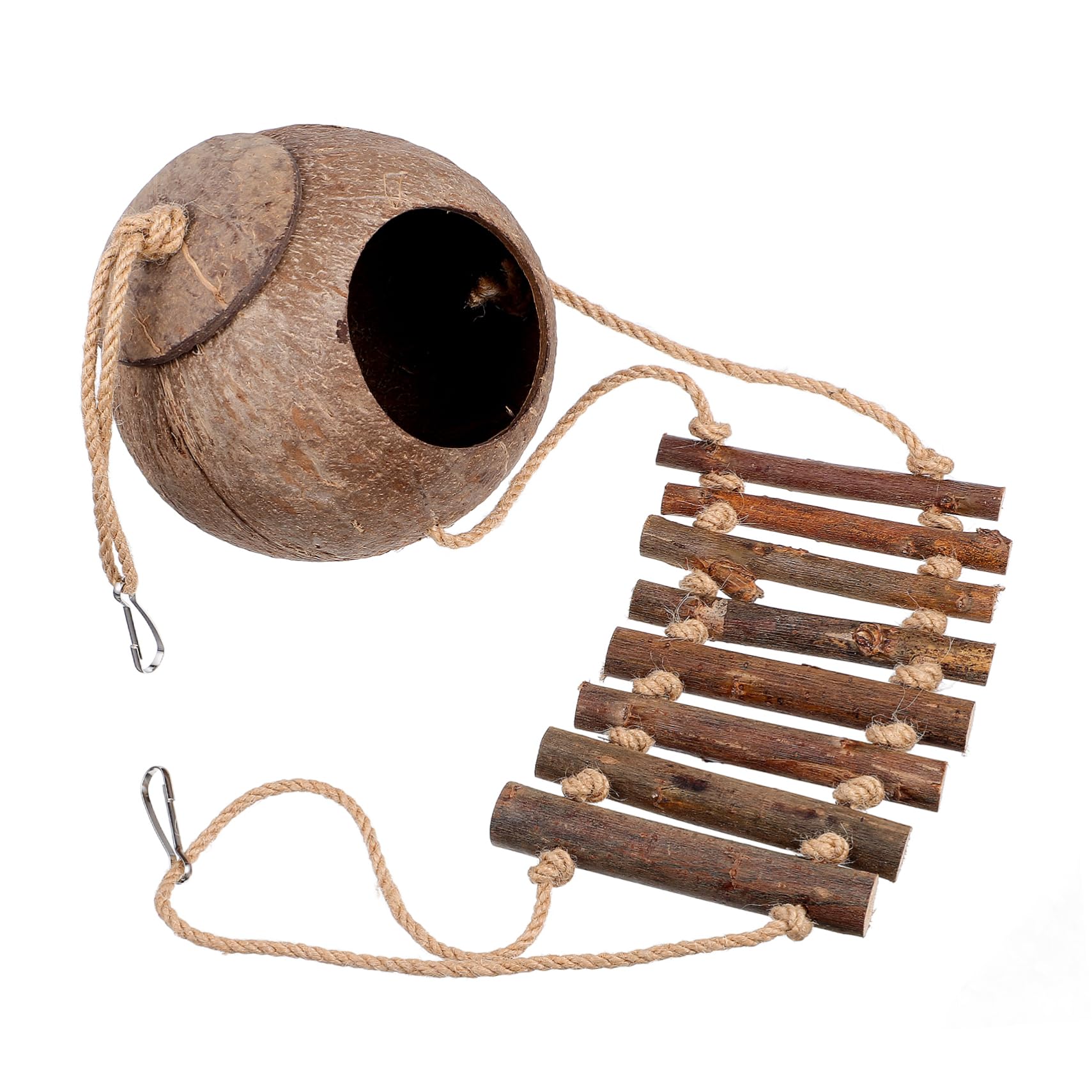 Happyyami Natural Lizard Shelter with Climbing Ladder Cozy Reptiles Hideout for Tortoises Geckos and Spiders Durable for Vibrant Terrarium Decor