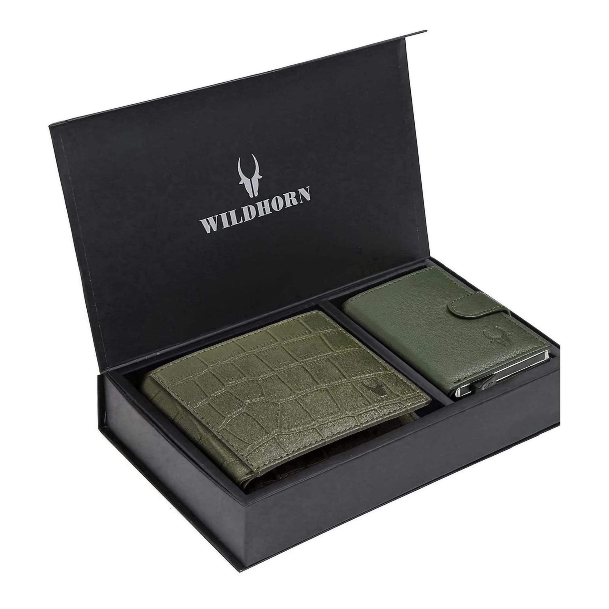 wildhorn Green Leather Men's Wallet and Card Holder (RAKHIGIFT1173)-picture-11