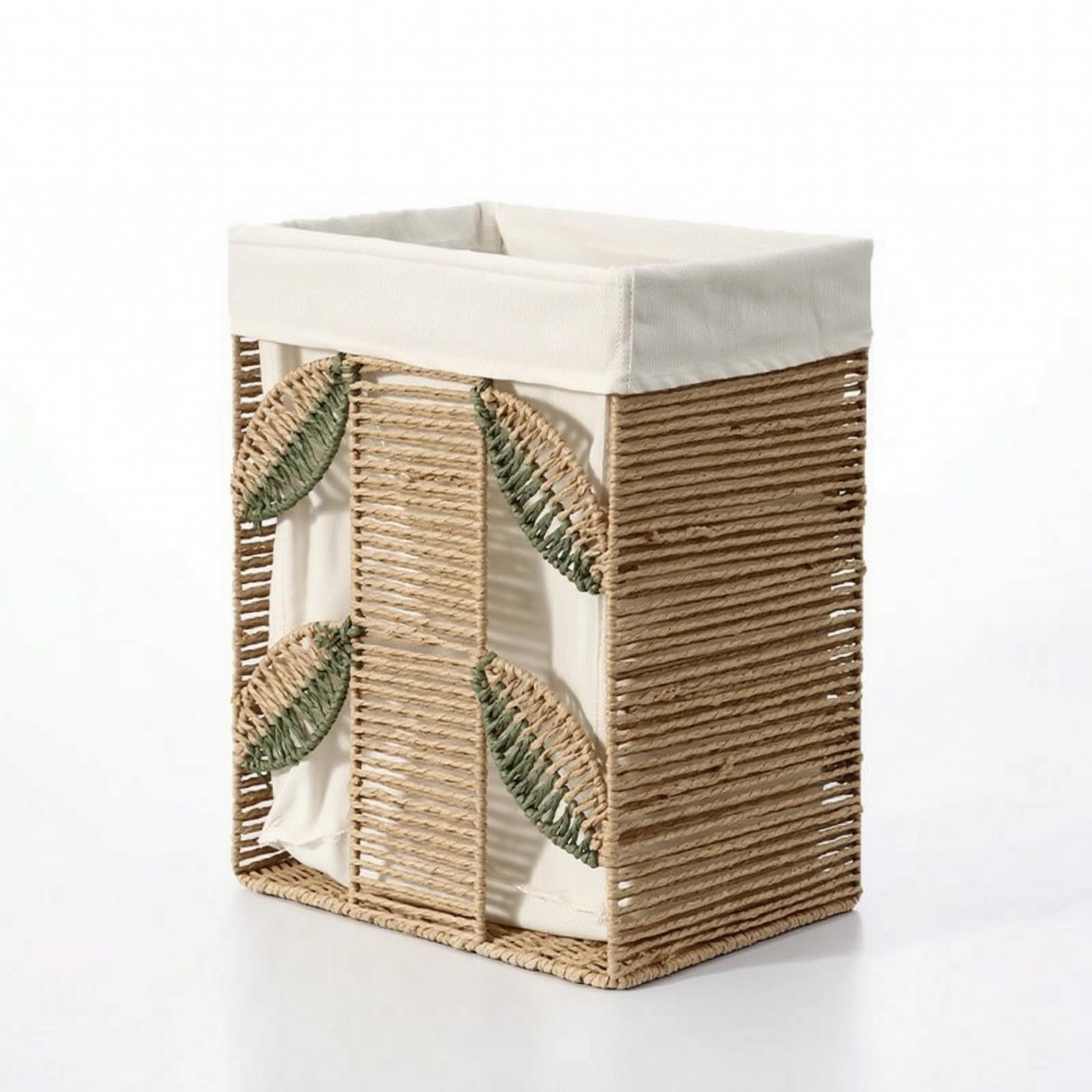 F Fityle Cesta de Almacenamiento Rectangular Tejida con Forro Extraíble Organizador Contenedor Cesto con Estructura Estable y para, Pequeño, style to 2