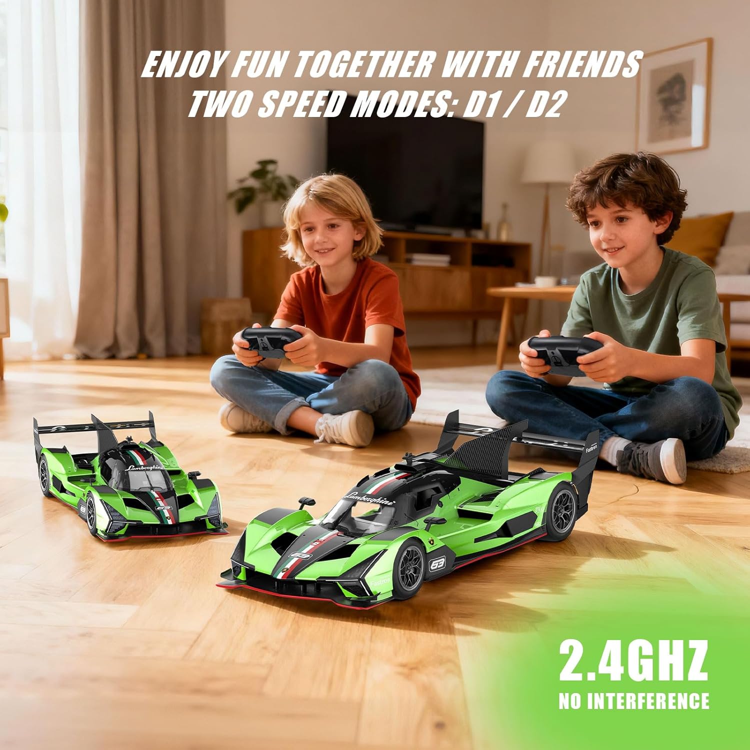 AEROQUEST Lambo Remote Control Car Officially Licensed 1:14 Lamborghini SC63 Model Electric Sport Racing Hobby RC Cars for Boys Girls Birthday Toys for Age 6-12 Years Old