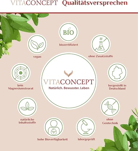 Vitaconcept Red Panax Ginseng Extract 600 mg (20% ginsenosides) real Korean ginseng vegan 120 capsules laboratory tested