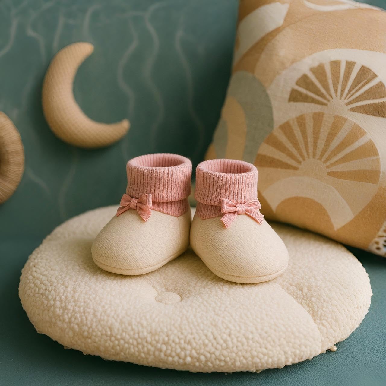 Adhigams Baby Booties Set | Soft Cotton Baby Booties with Comfortable Terry Base for Gentle Support, Cute & Durable Footwear Designed for Regular Use and Easy Comfort | Pack of 1 (6-9 Months) 2