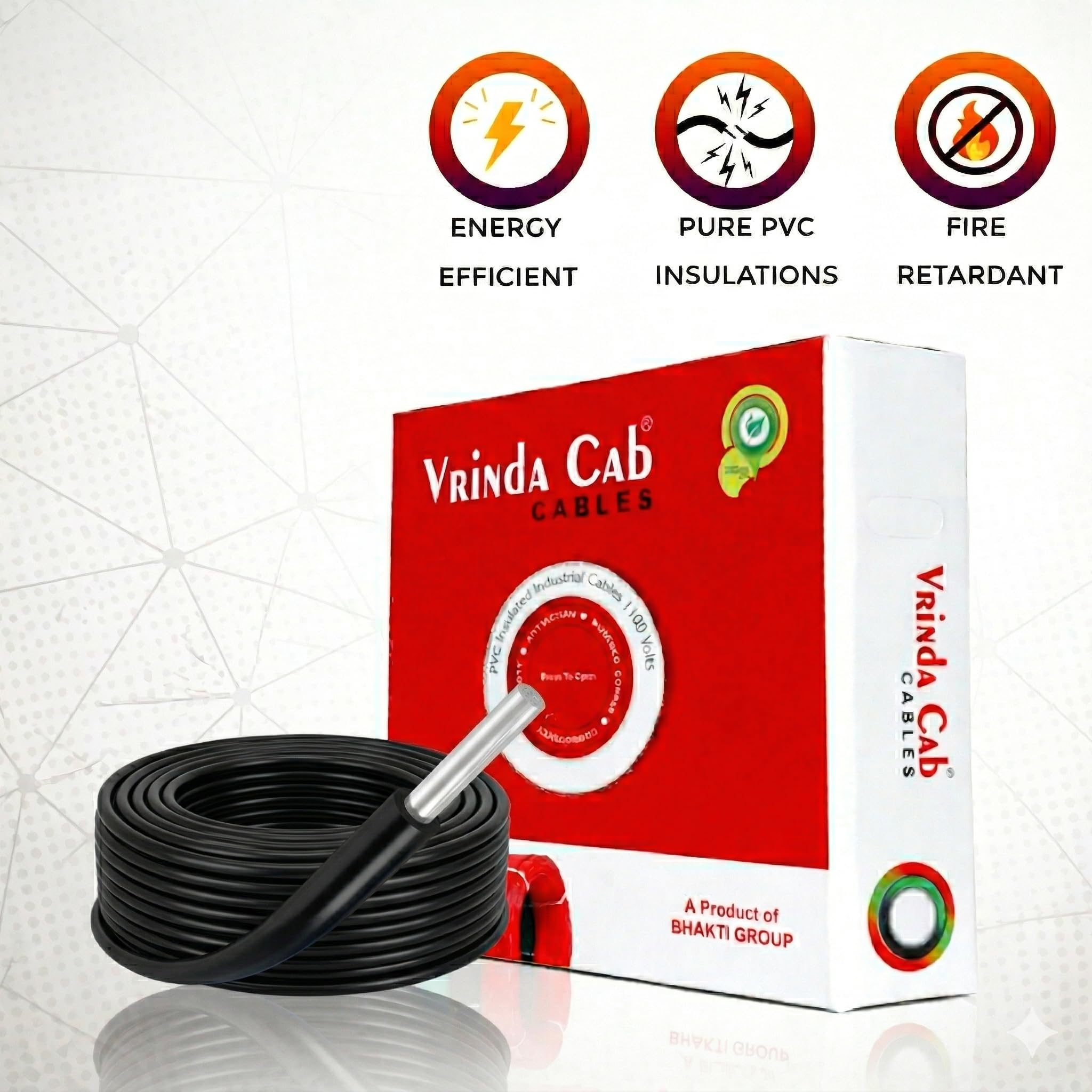 Black Aluminium Wire 4mm - 45m Roll -2