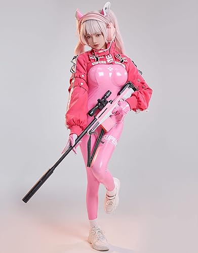 Miniatura 3 de Cosplay.fm Traje de cosplay de Nikki Alice para mujer con guantes para las orejas