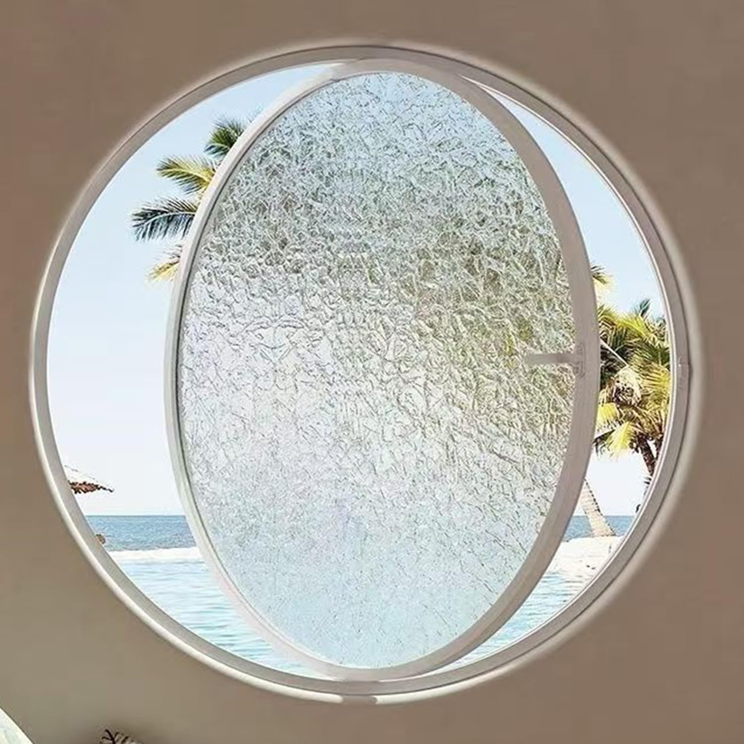 Fenêtre pivotante ronde de 100cm avec poignée pratique modèle A03