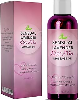 Natural Lubricant Massage Oils for Couples – Sensual Massage Oil with Aromatherapy..