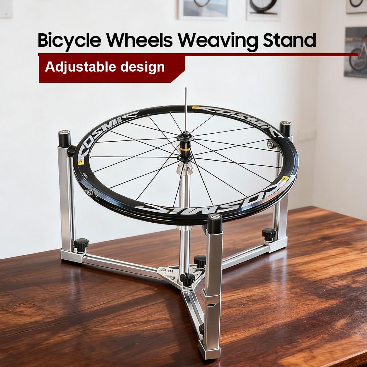 Bicycle Wheels Weaving Stand Repair Shelf for Bike Wheel Trimming Repairing Workstand for Bike Repair Outdoor Sports Tools